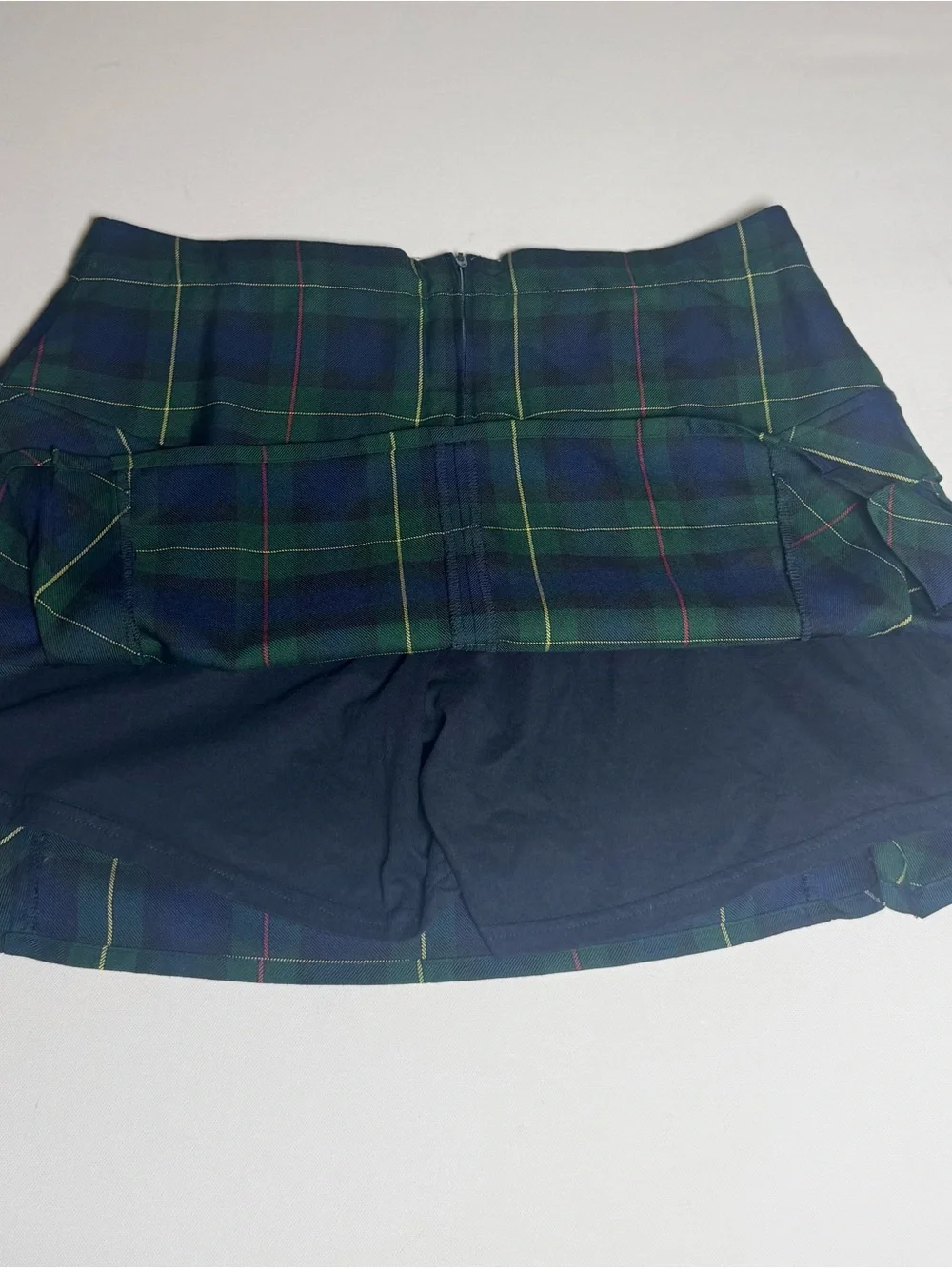 Lands’ End Plaid Skort‎ Size 16 | Green Blue Tartan Pleated Golf Tennis Preppy